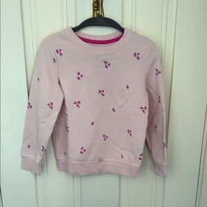 Cat & Jack Pink Floral Sweatshirt with Magenta Trim